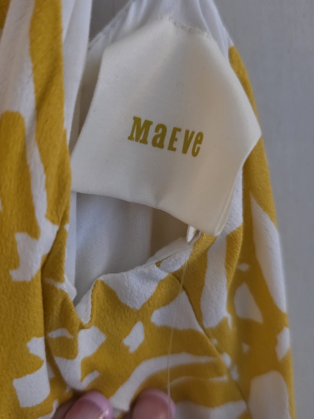 Maeve By Anthropologie Yellow & White Abstract Wide-Leg Jumpsuit - Picture 5 of 7